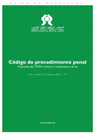 Código de procedimiento penal : Propuestas del CNDH relativas al anteproyecto de ley